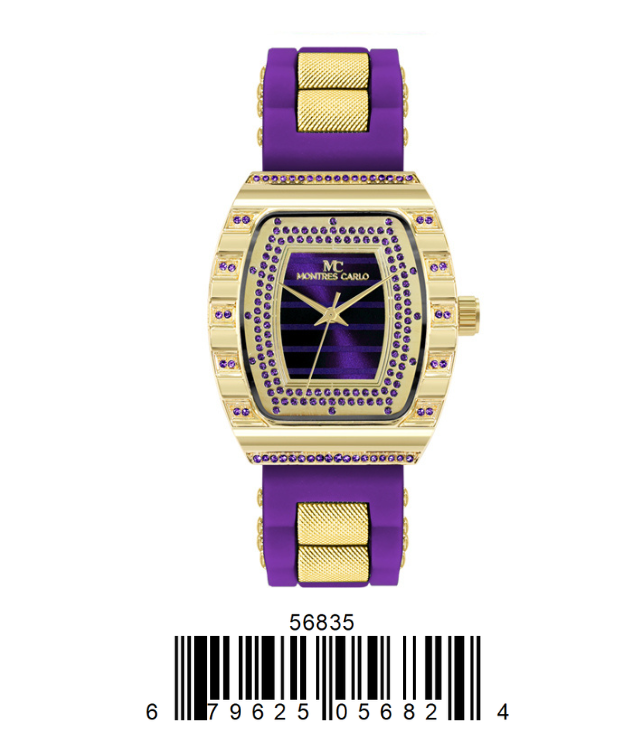 5683-Montres Carlo Silicon Band Watch