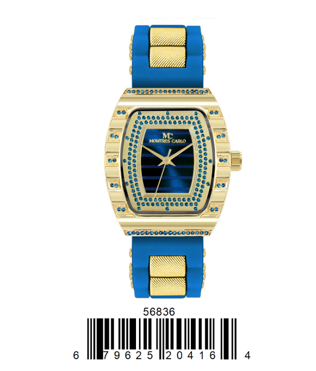 5683-Montres Carlo Silicon Band Watch