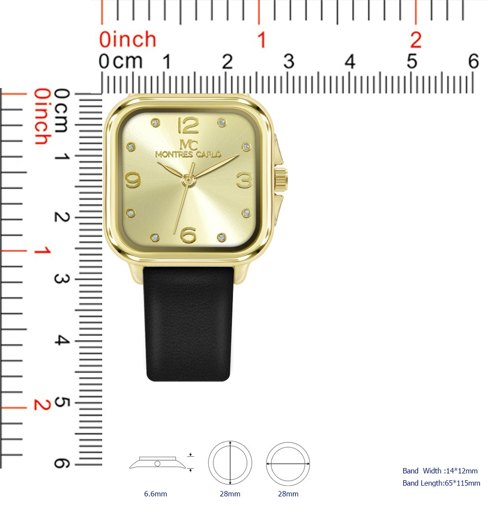 5685 - Faux Leather band watch