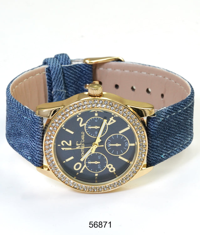 5687 - Faux Leather band watch