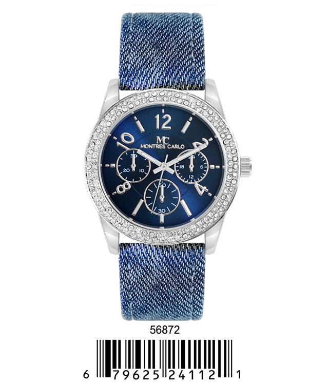 5687 - Faux Leather band watch