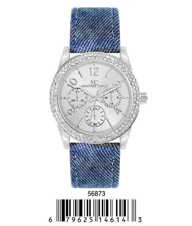 5687 - Faux Leather band watch