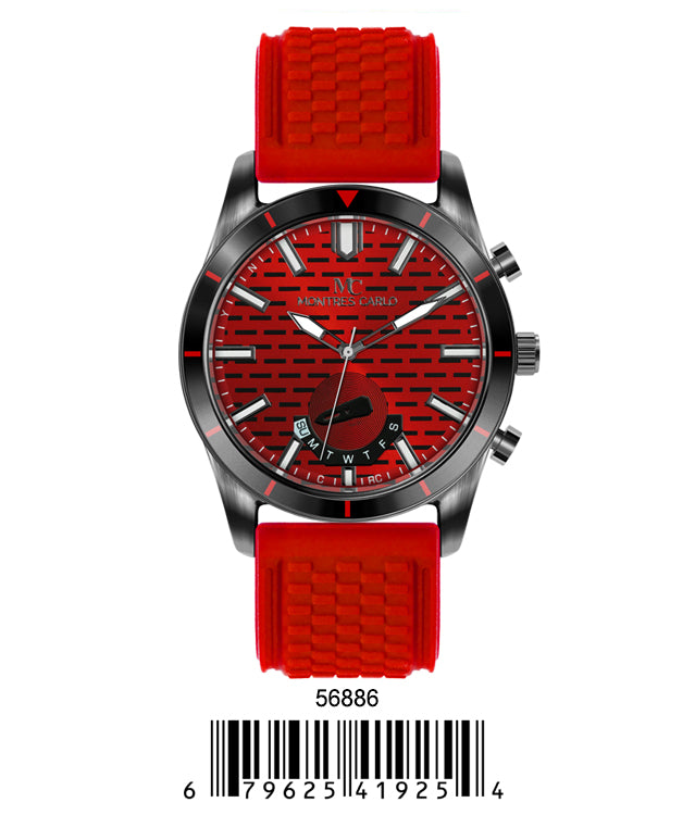 5688-Montres Carlo Silicon Band Watch