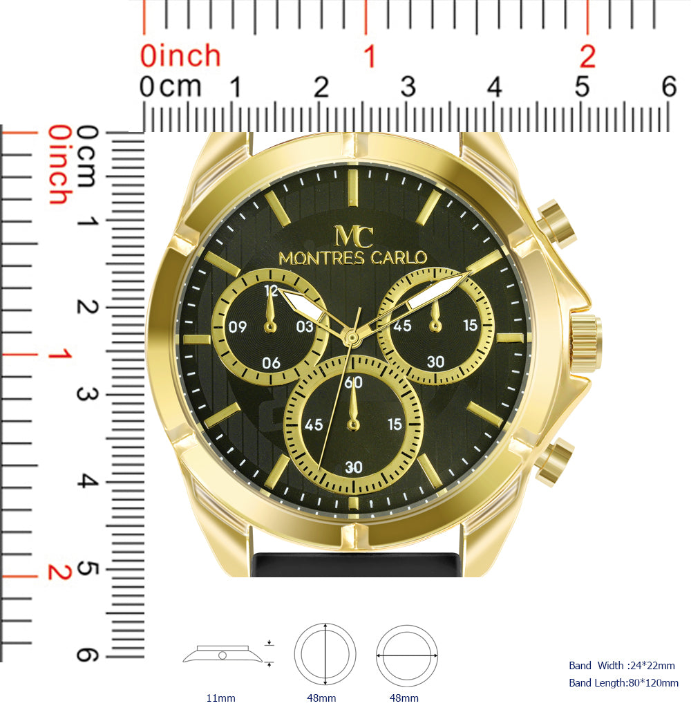 5689-Montres Carlo Silicon Band Watch