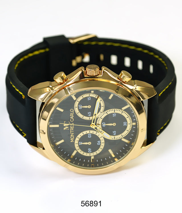 5689-Montres Carlo Silicon Band Watch