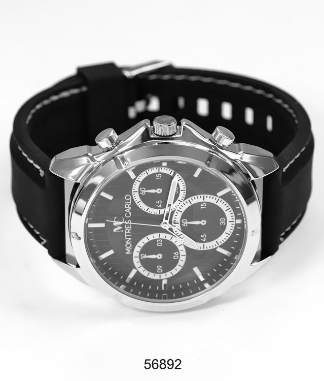 5689-Montres Carlo Silicon Band Watch