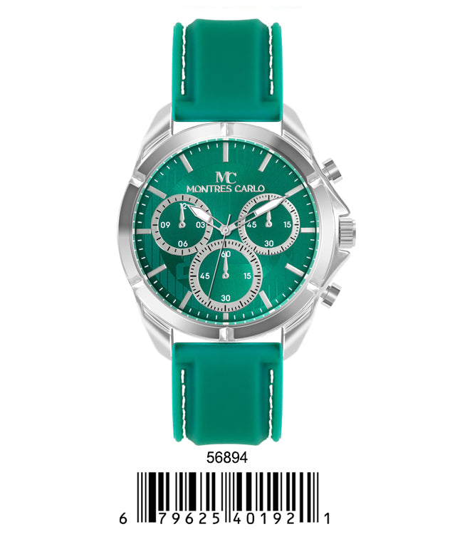 5689-Montres Carlo Silicon Band Watch