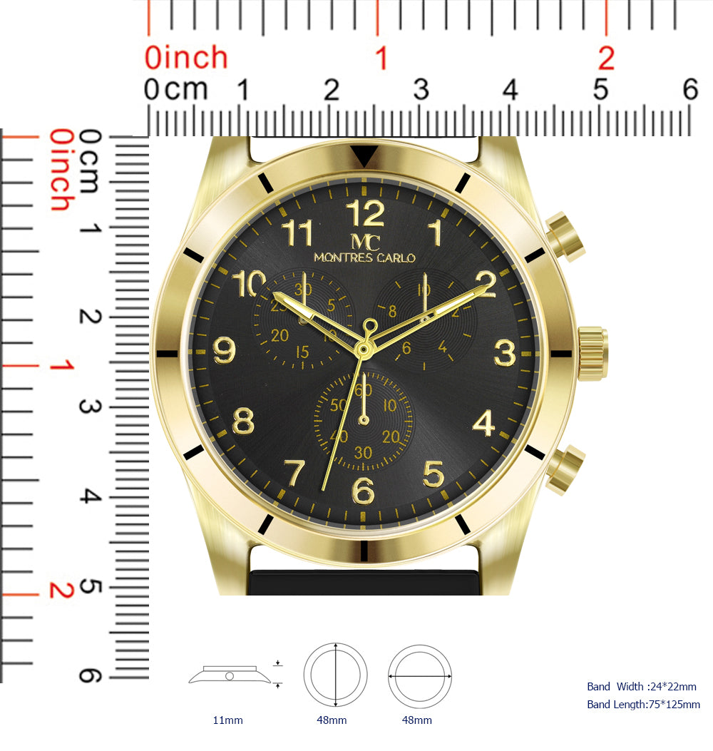 5690-Montres Carlo Silicon Band Watch