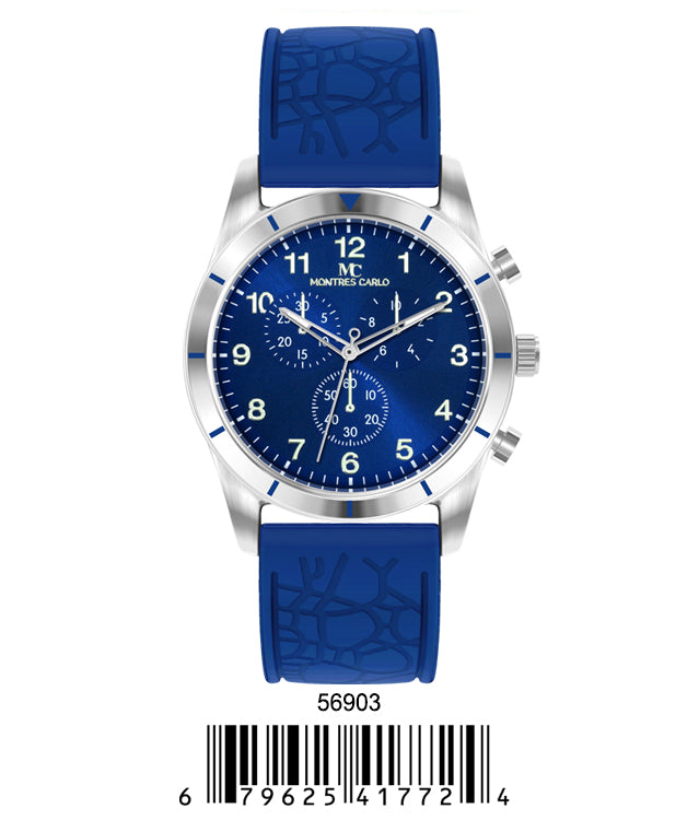 5690-Montres Carlo Silicon Band Watch