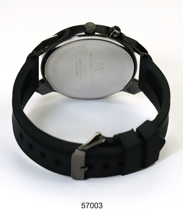 5700-Montres Carlo Silicon Band Watch