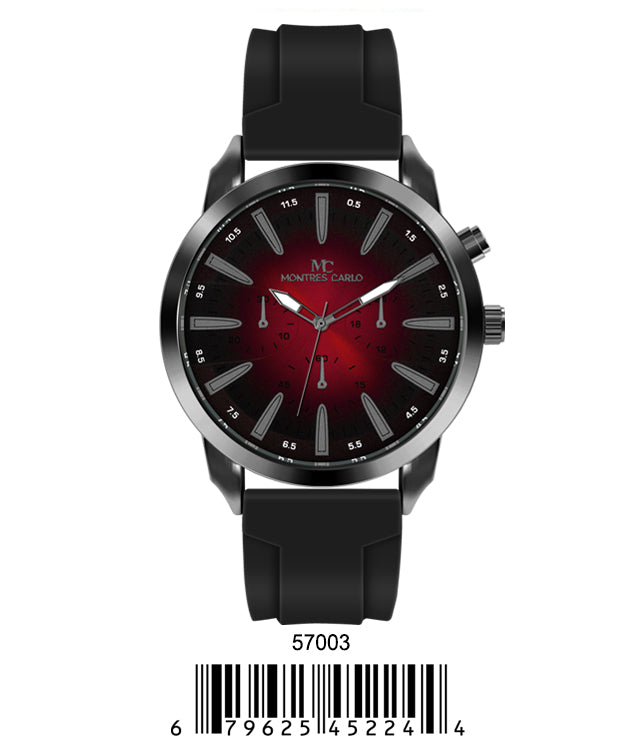 5700-Montres Carlo Silicon Band Watch