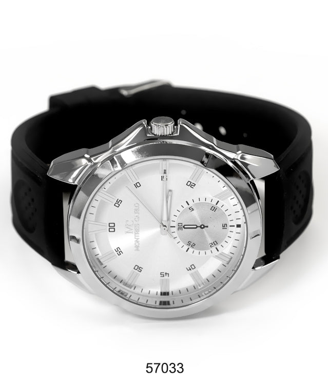 5703-Montres Carlo Silicon Band Watch