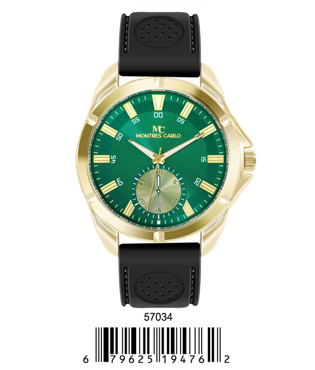 5703-Montres Carlo Silicon Band Watch