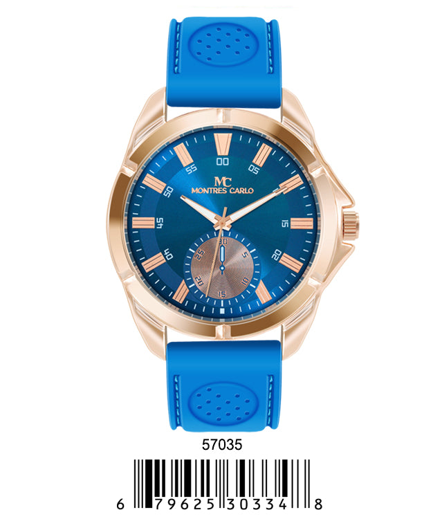 5703-Montres Carlo Silicon Band Watch