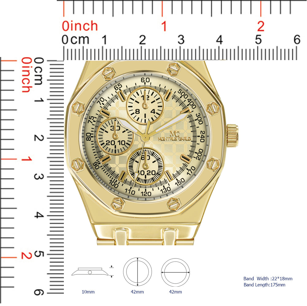 5713-Montres Carlo Metal Band Watch