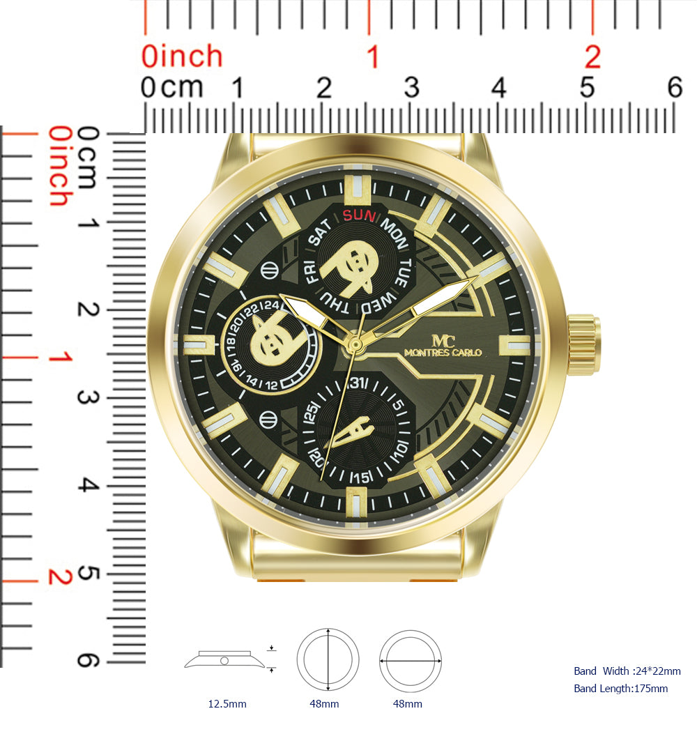 5715-Montres Carlo Metal Band Watch