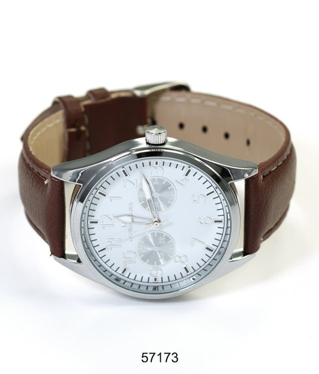 5717-Montres Carlo Faux Leather Band Watch