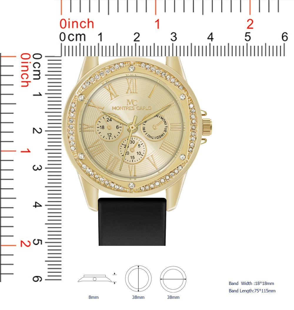5723-Montres Carlo Silicon Band Watch