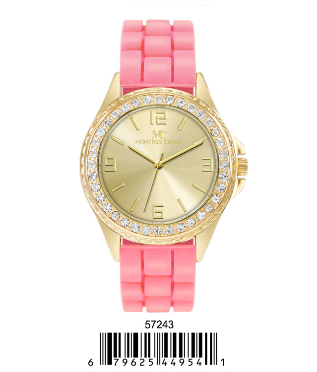 5724-Montres Carlo Silicon Band Watch