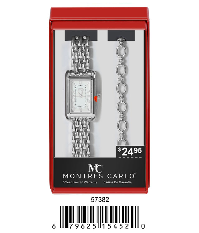 5738-JB - Montres Carlo Jewlery Gift Box with Metal Watch