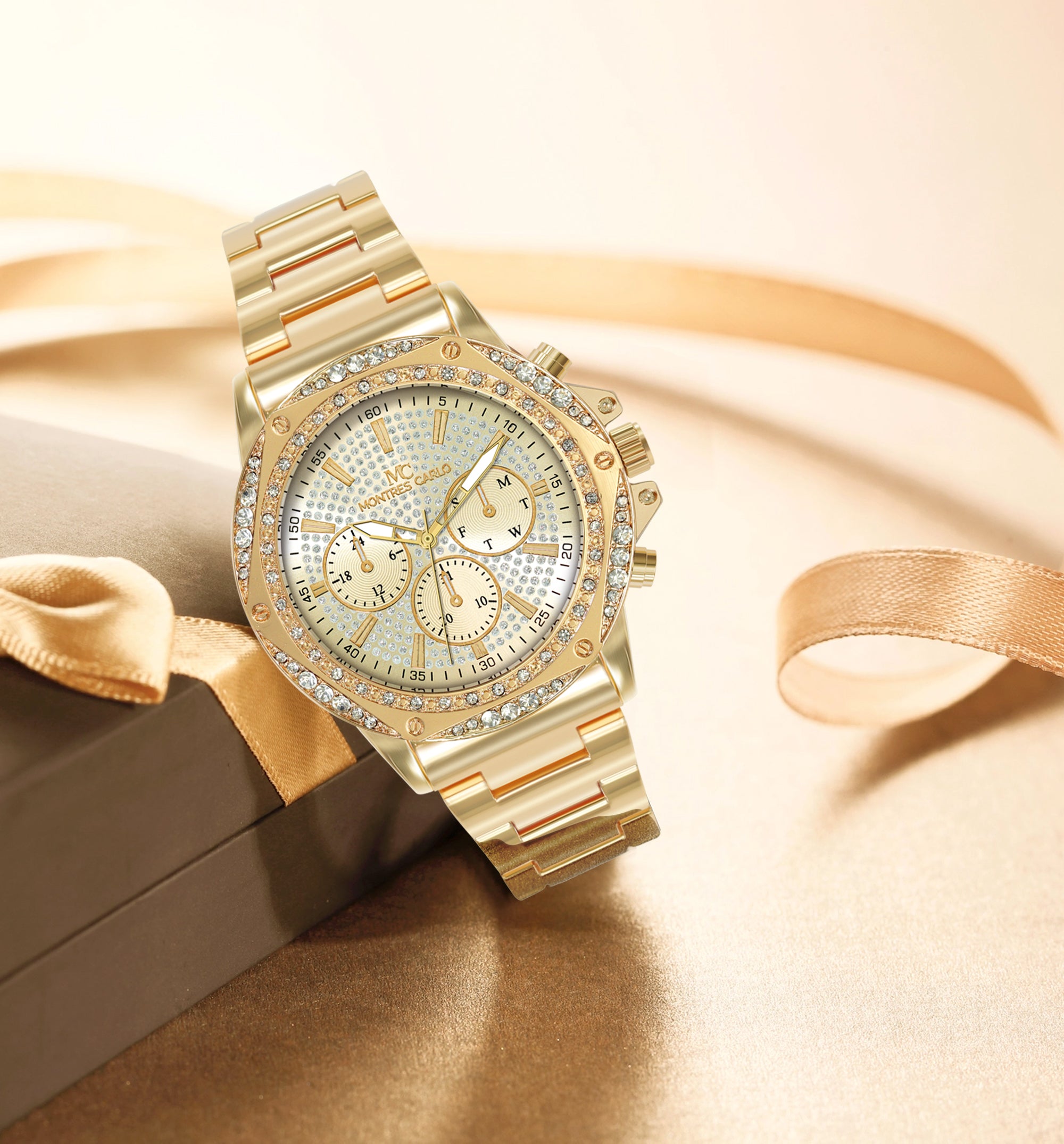 5741-Montres Carlo Metal Band Watch