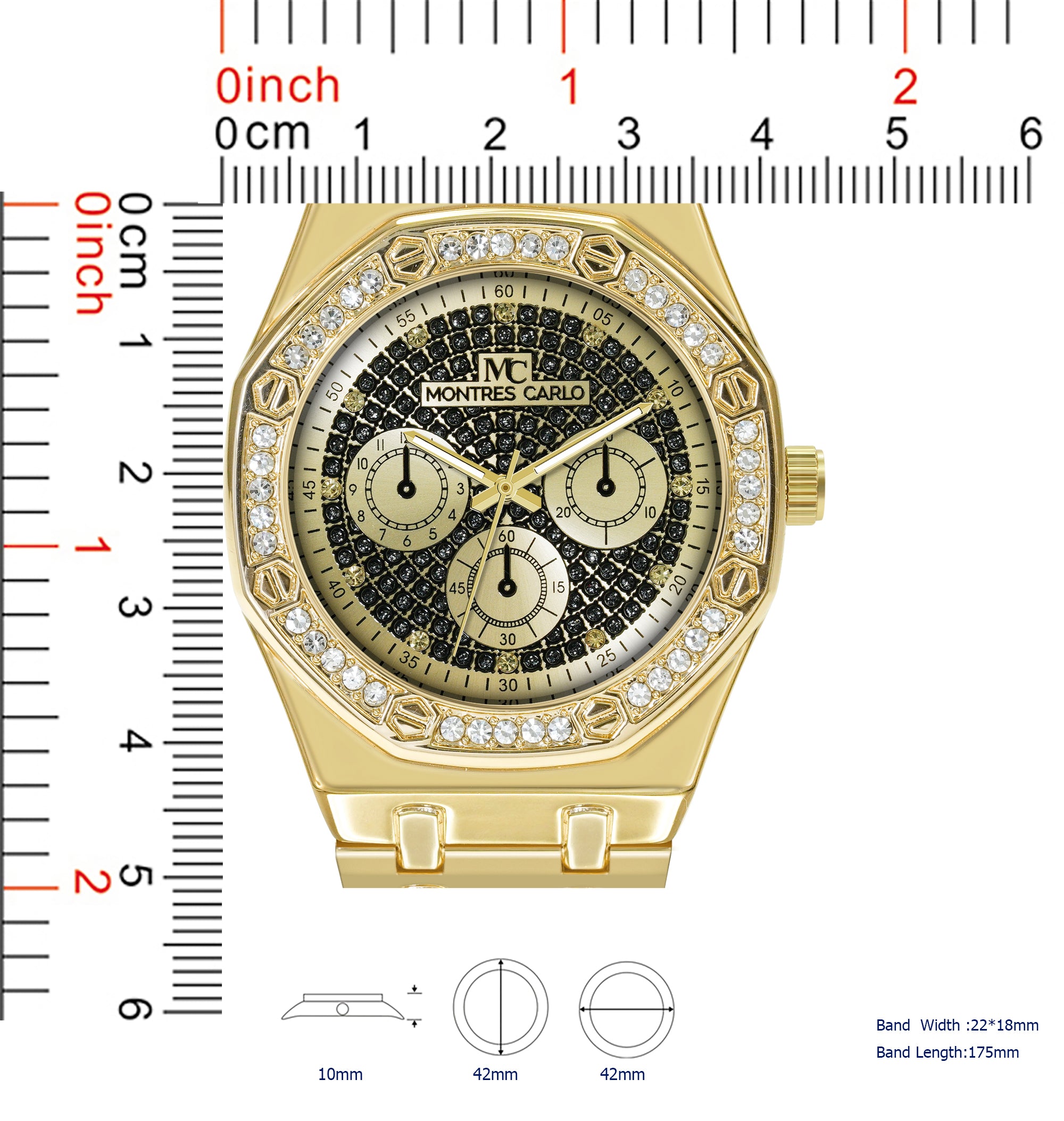 5743-Montres Carlo Metal Band Watch