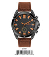 5748-Montres Carlo Faux Leather Band Watch