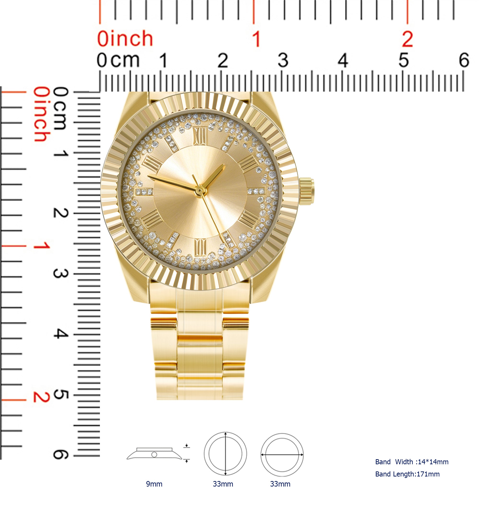 5755 -JB - Montres Carlo Jewelry Gift Box with Metal Watch
