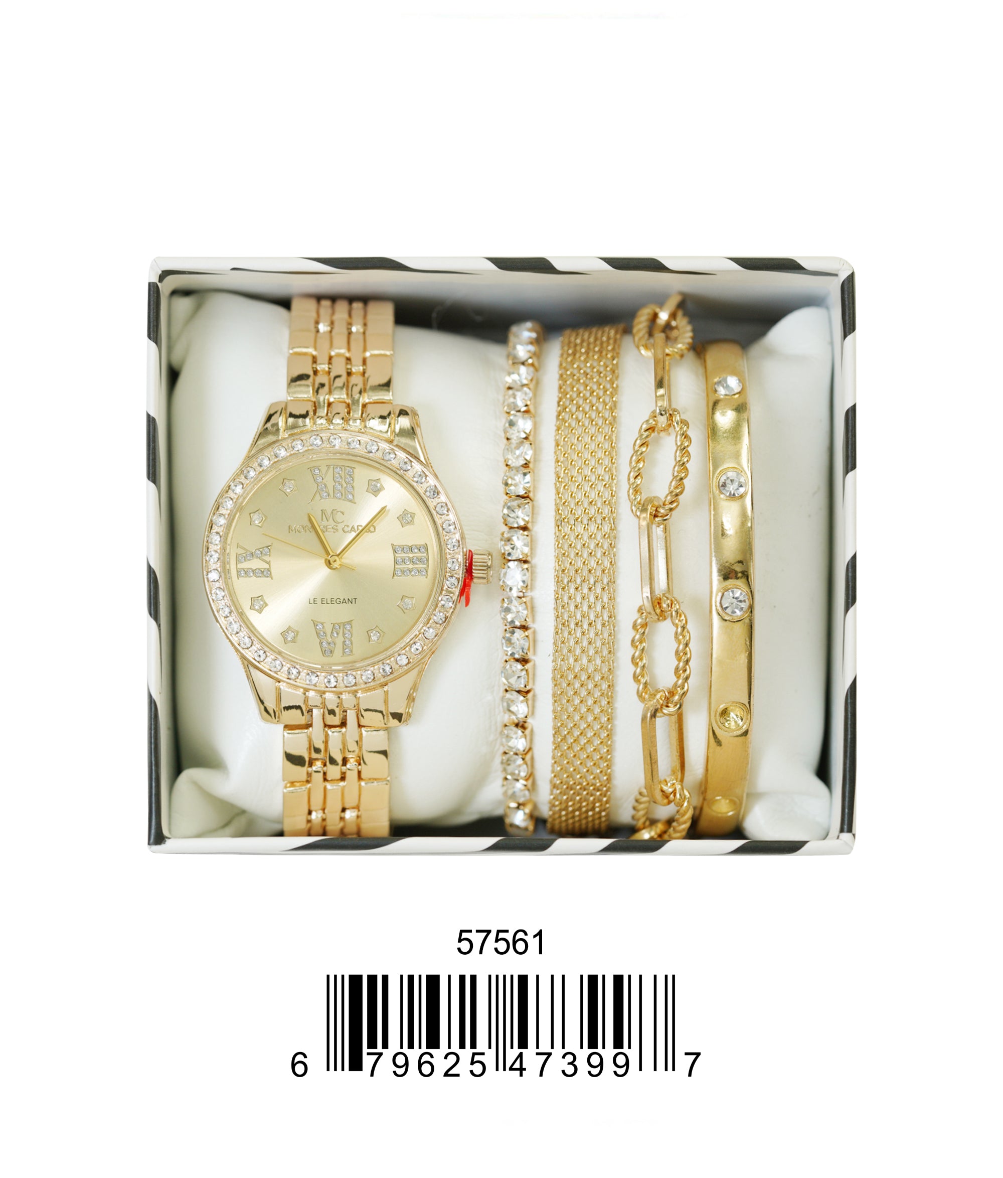 5756 -JB - Montres Carlo Jewelry Gift Box with Metal Watch