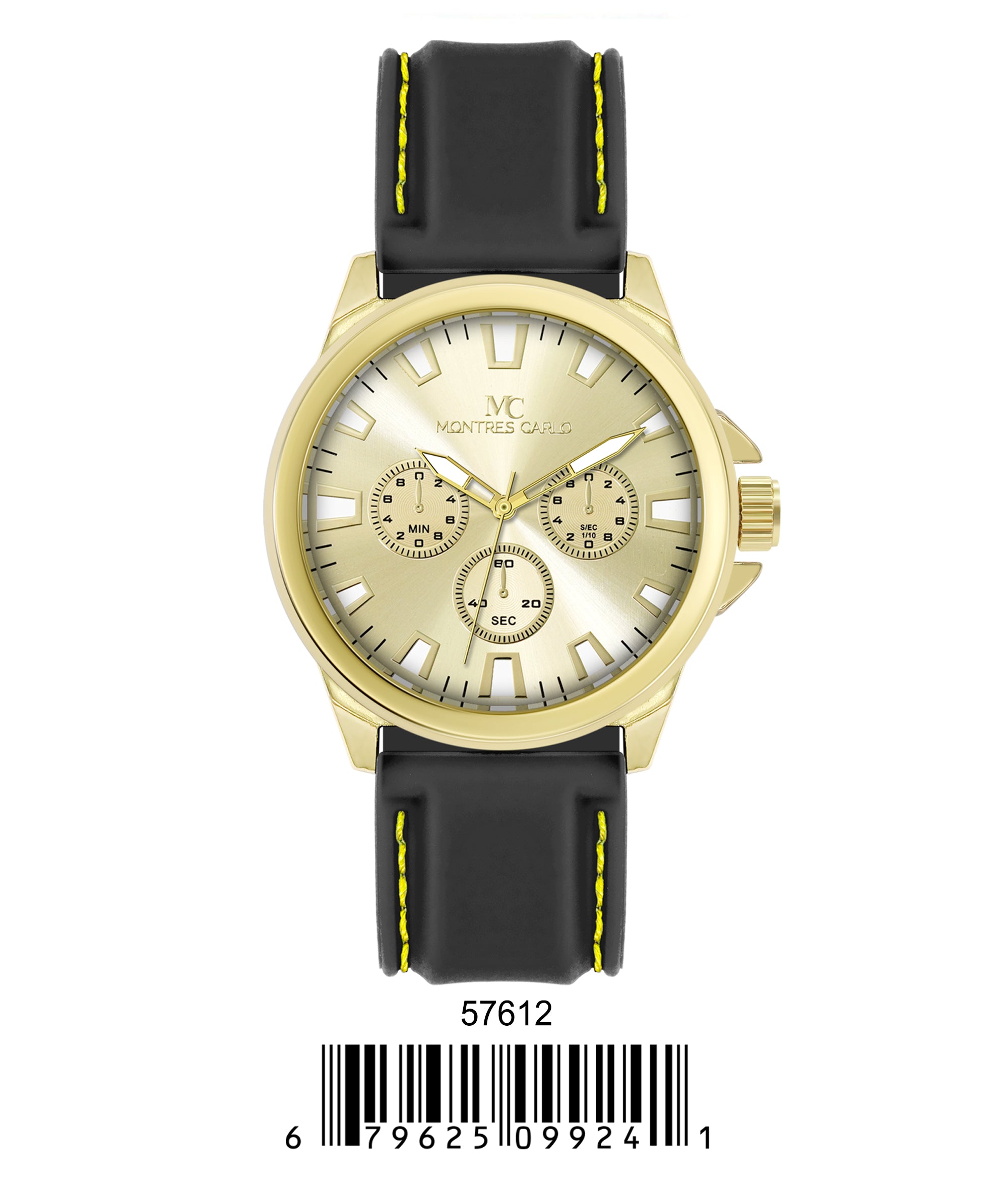 5761-Montres Carlo Sports Watch With PU Band