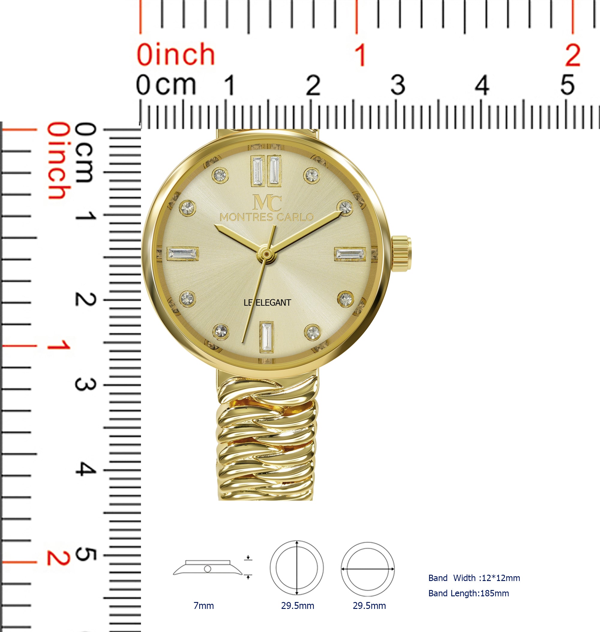 5757 -JB - Montres Carlo Jewelry Gift Box with Metal Watch