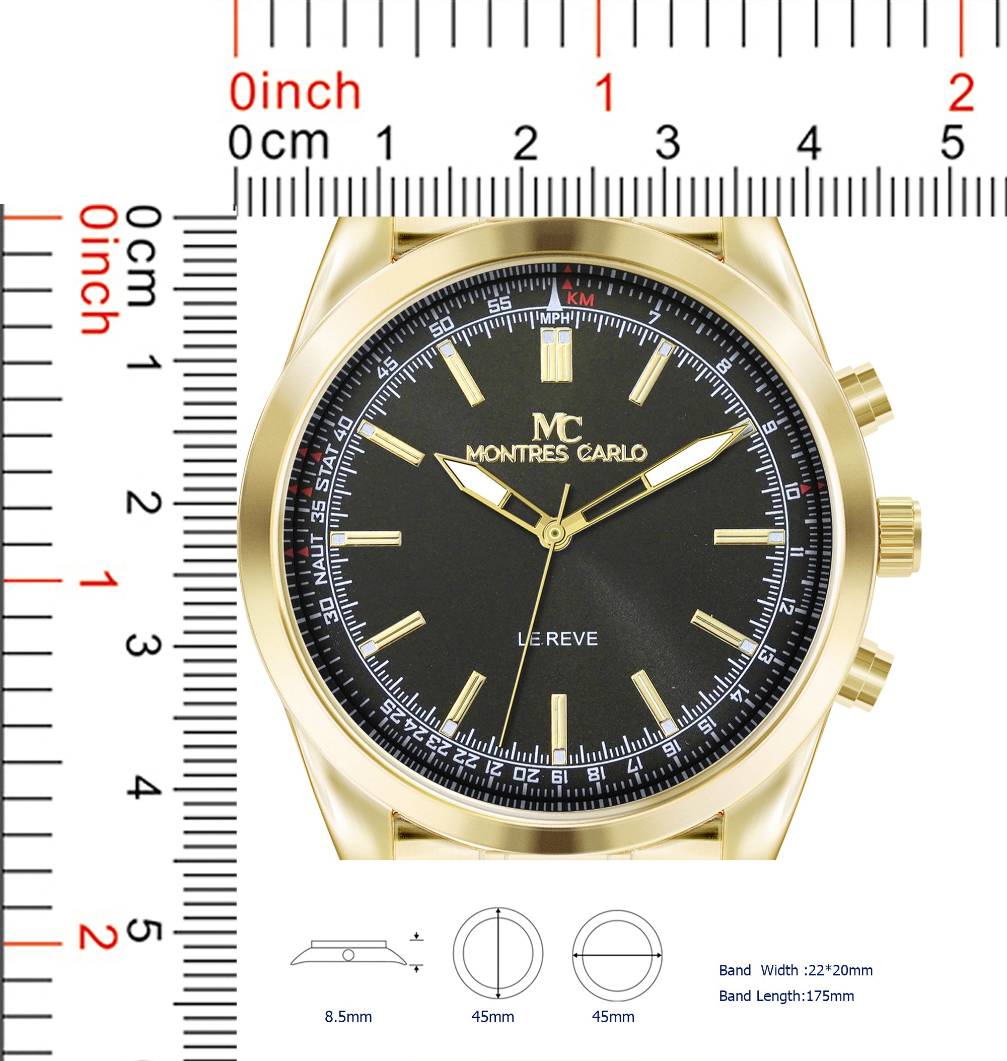 5758 - Metal Band Watch