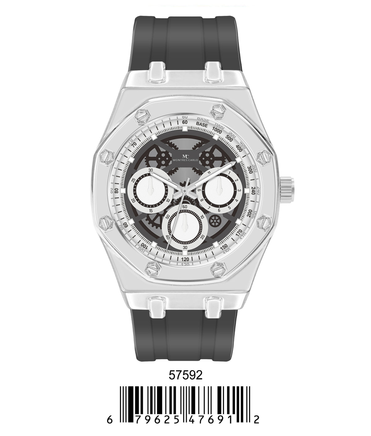 5759-Montres Carlo Silicon Band Watch