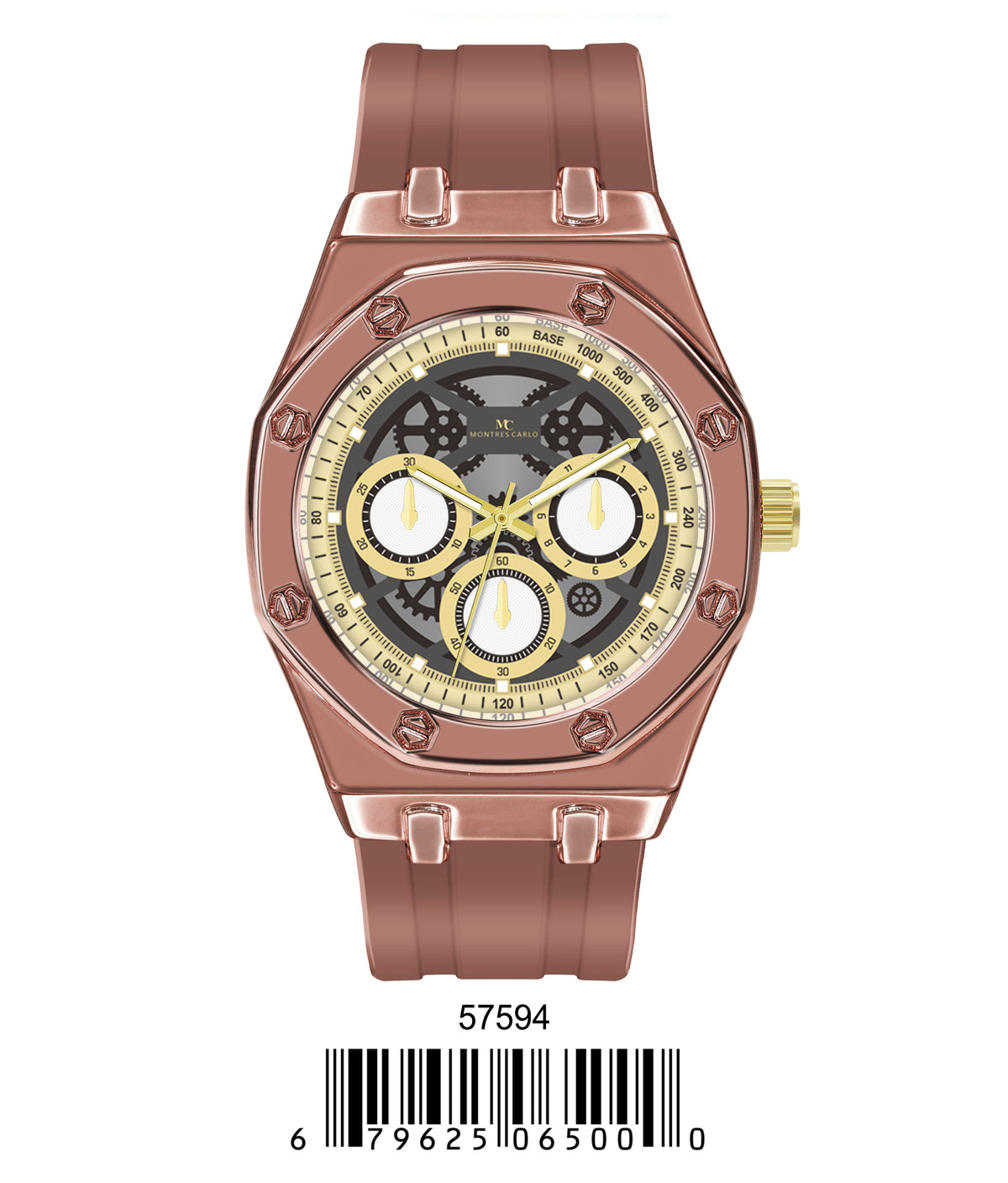 5759-Montres Carlo Silicon Band Watch