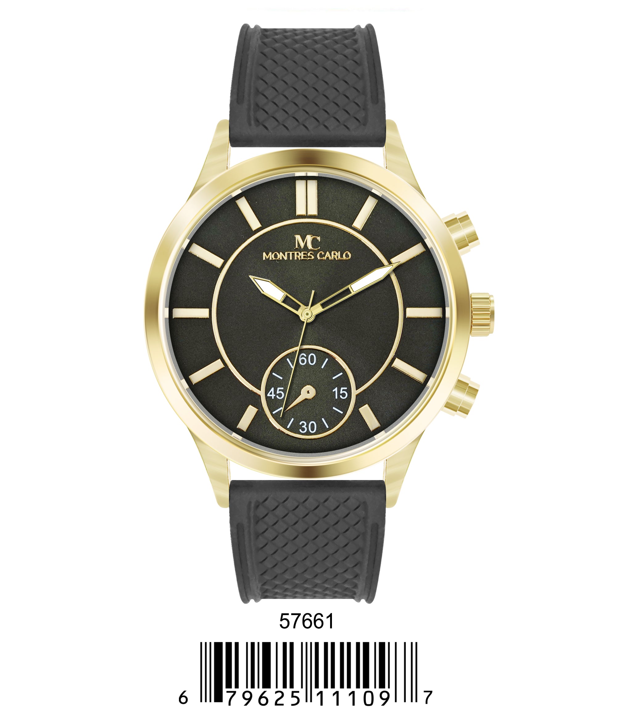 5766-Montres Carlo Sports Watch With PU Band