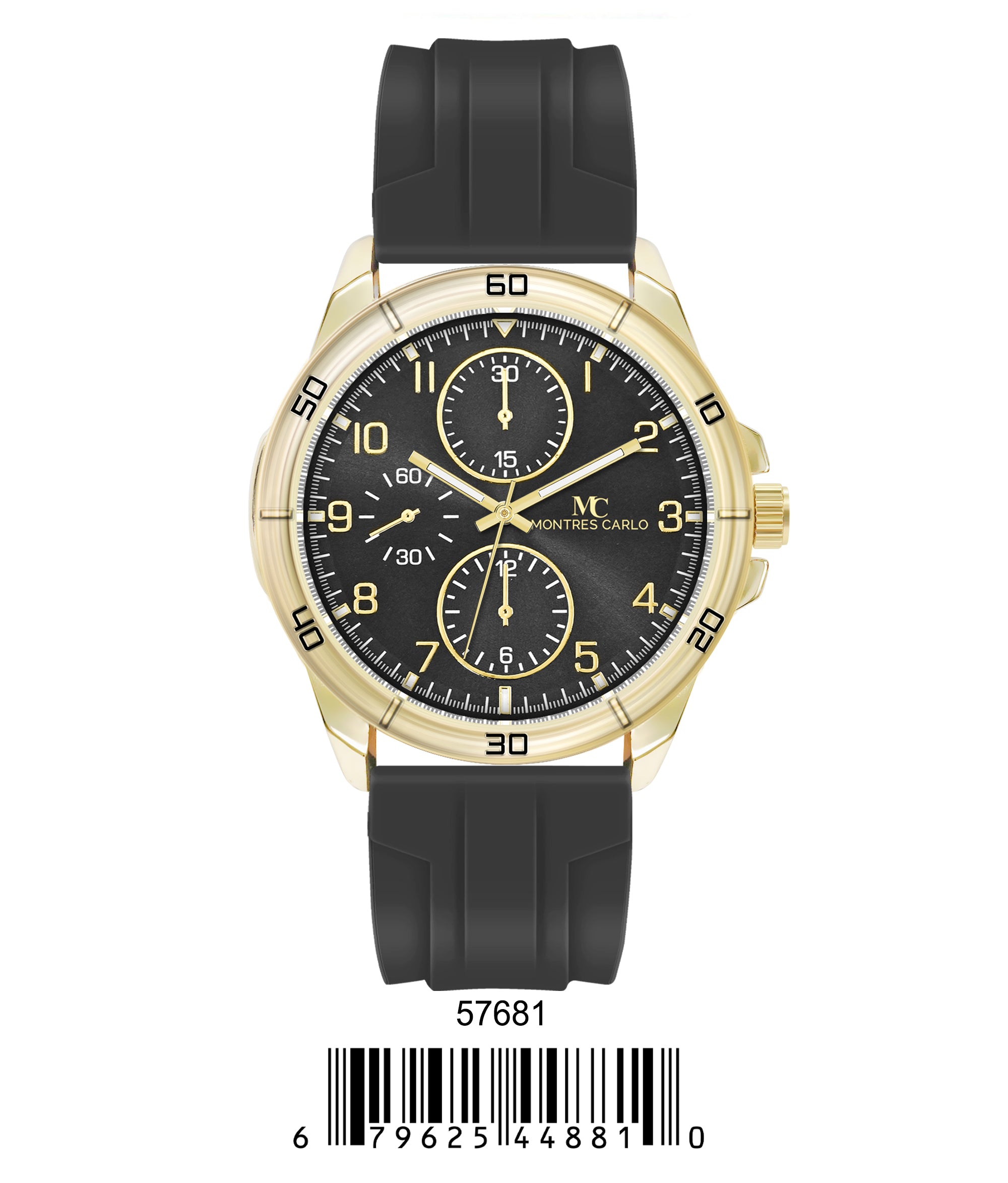 5768-Montres Carlo Sports Watch With PU Band