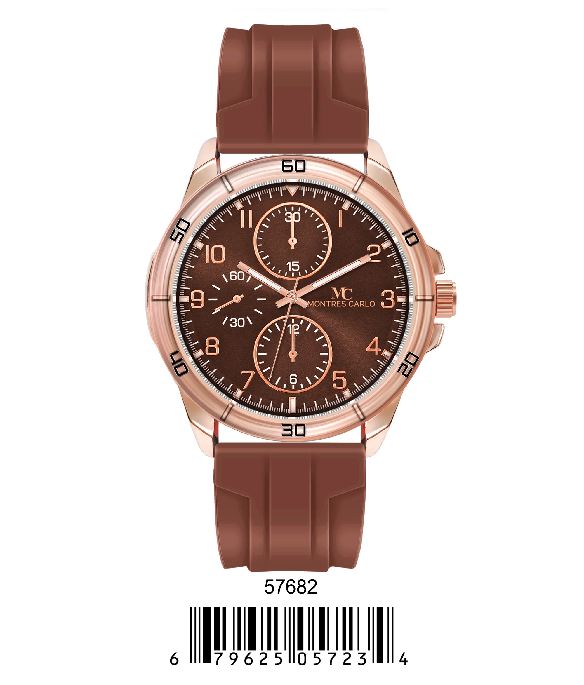 5768-Montres Carlo Sports Watch With PU Band