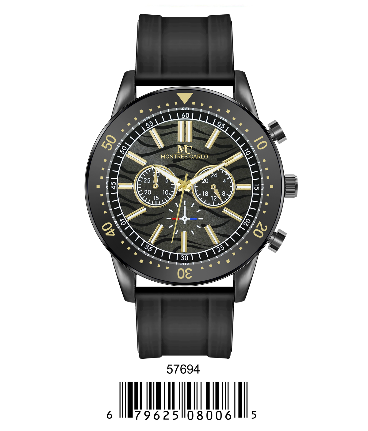 5769-Montres Carlo Sports Watch With PU Band