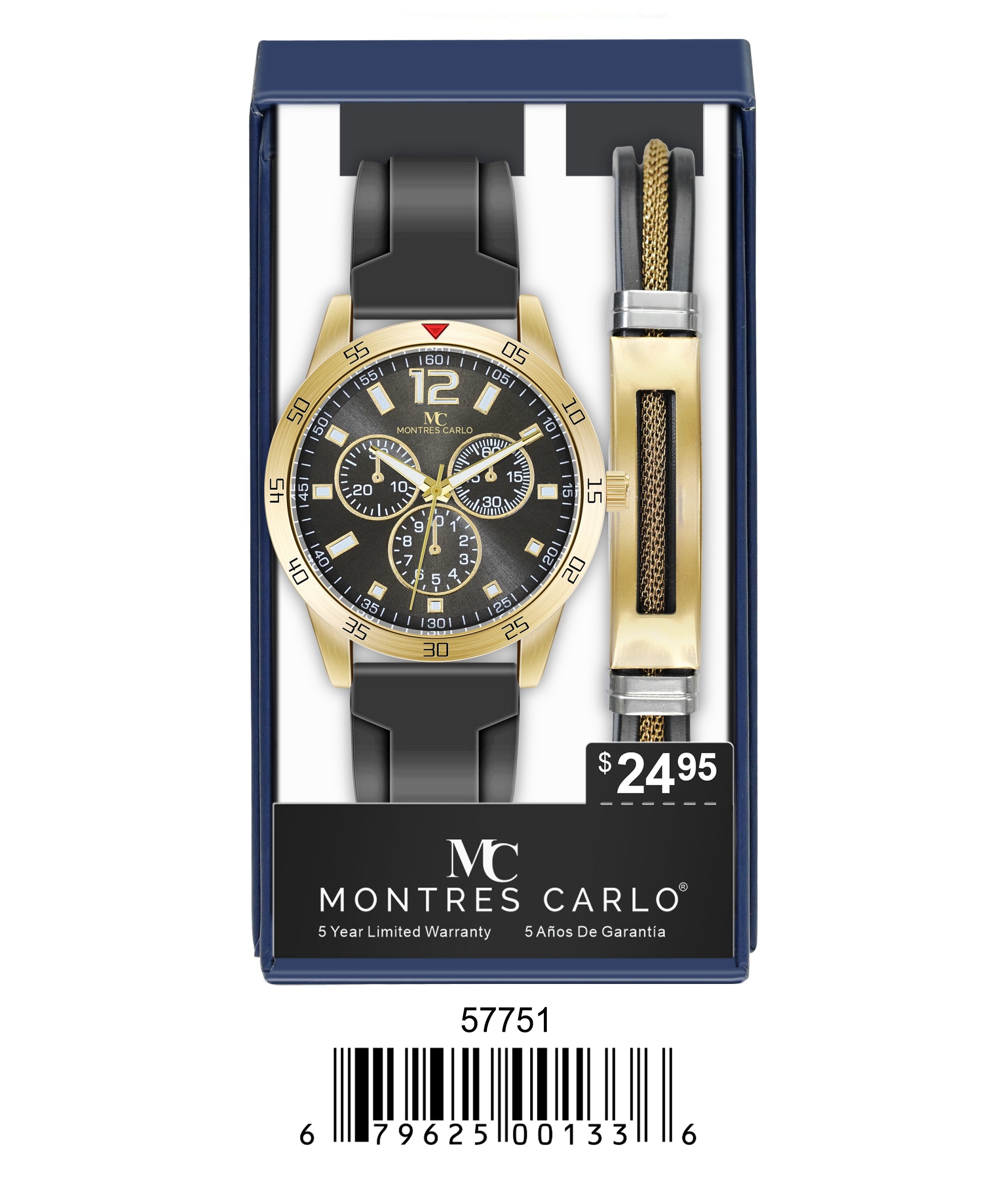 5775-JB-Montres Carlo Silicone Band Watch