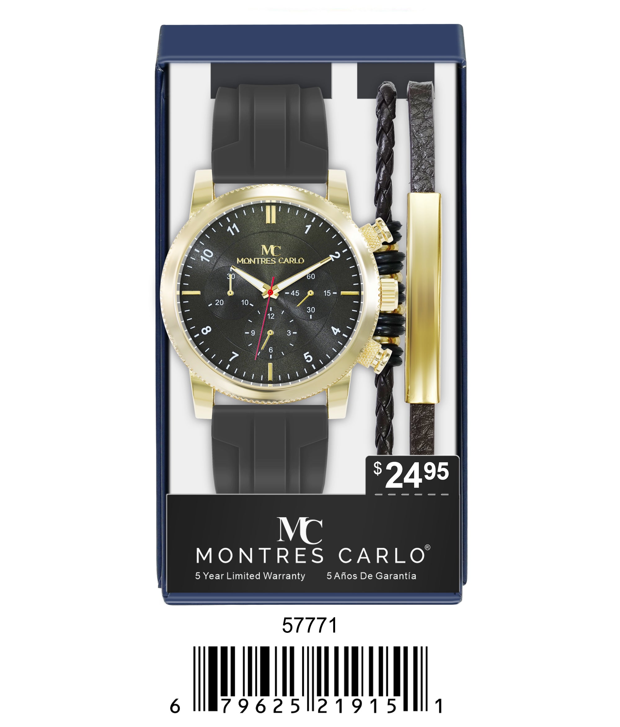 5777-JB-Montres Carlo Silicone Band Watch