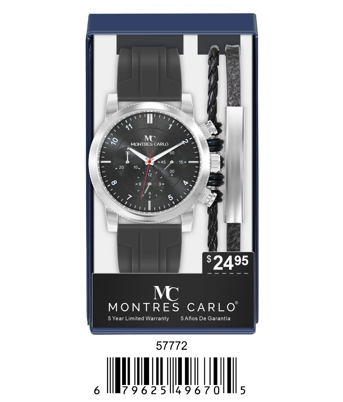 5777-JB-Montres Carlo Silicone Band Watch