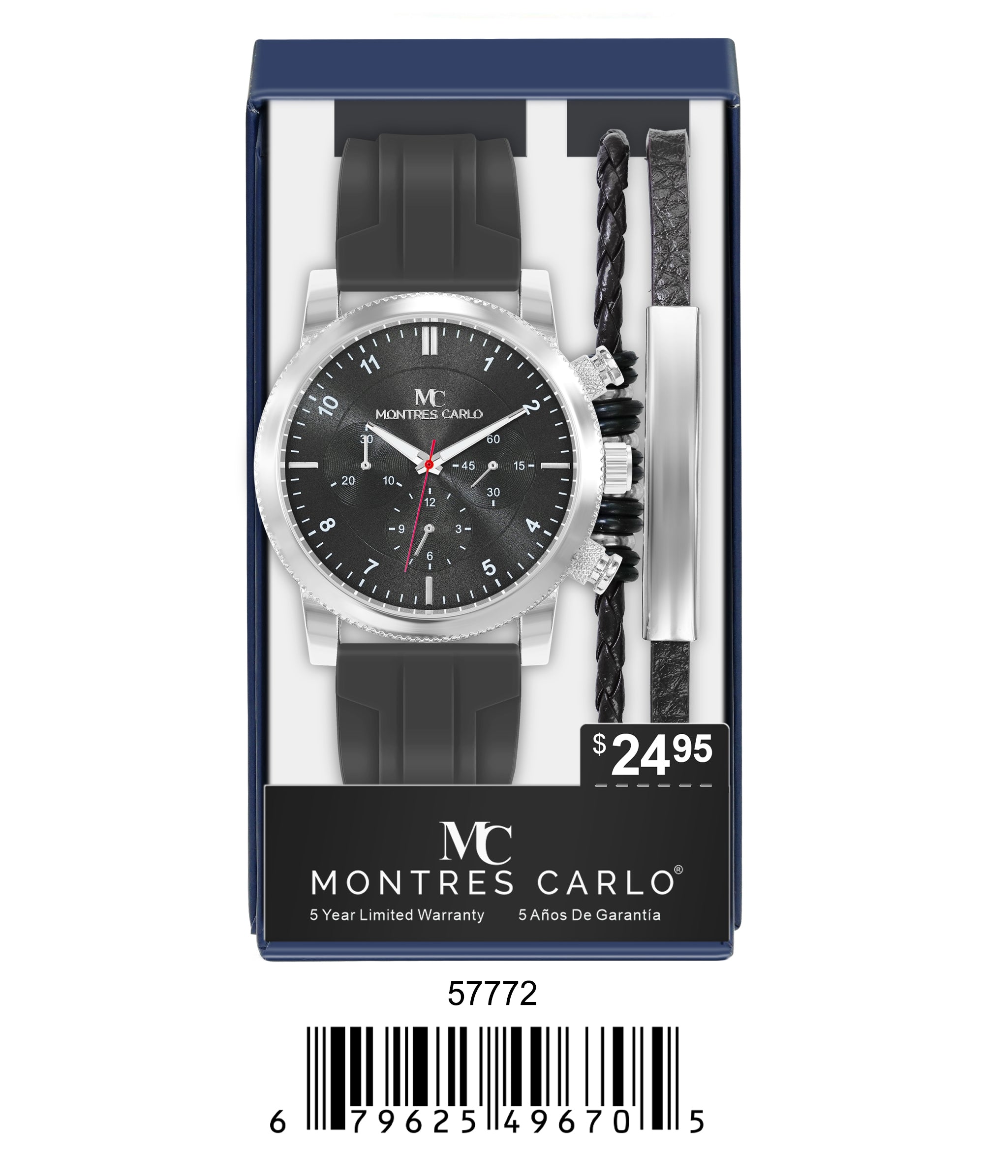 5777-JB-Montres Carlo Silicone Band Watch