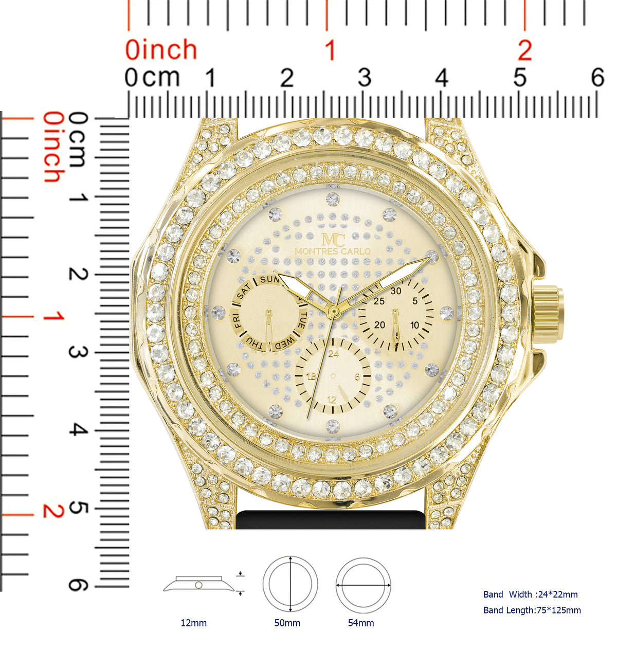 5783-Montres Carlo Silicon Band Watch