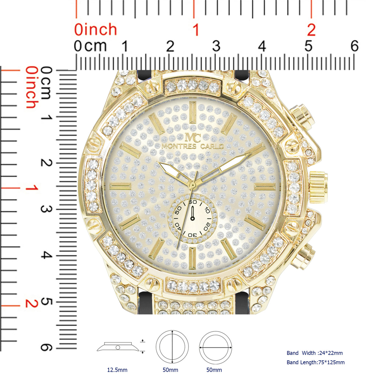5784-Montres Carlo Silicon Band Watch