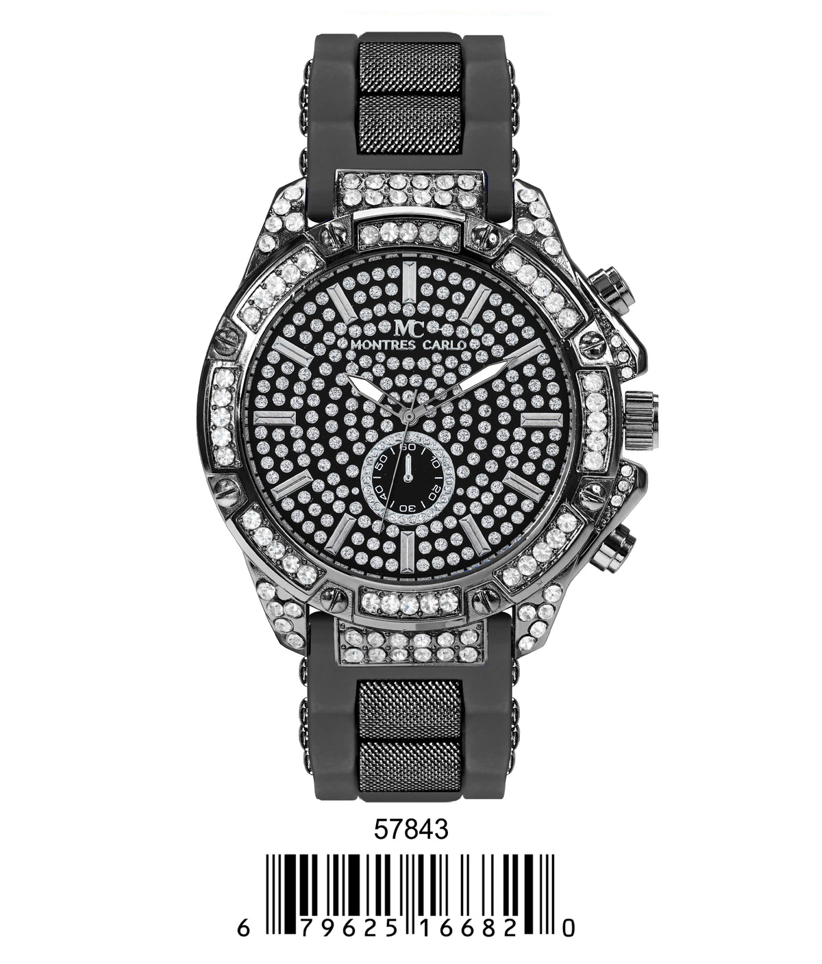 5784-Montres Carlo Silicon Band Watch