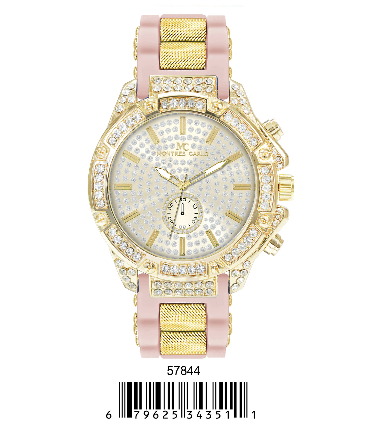 5784-Montres Carlo Silicon Band Watch