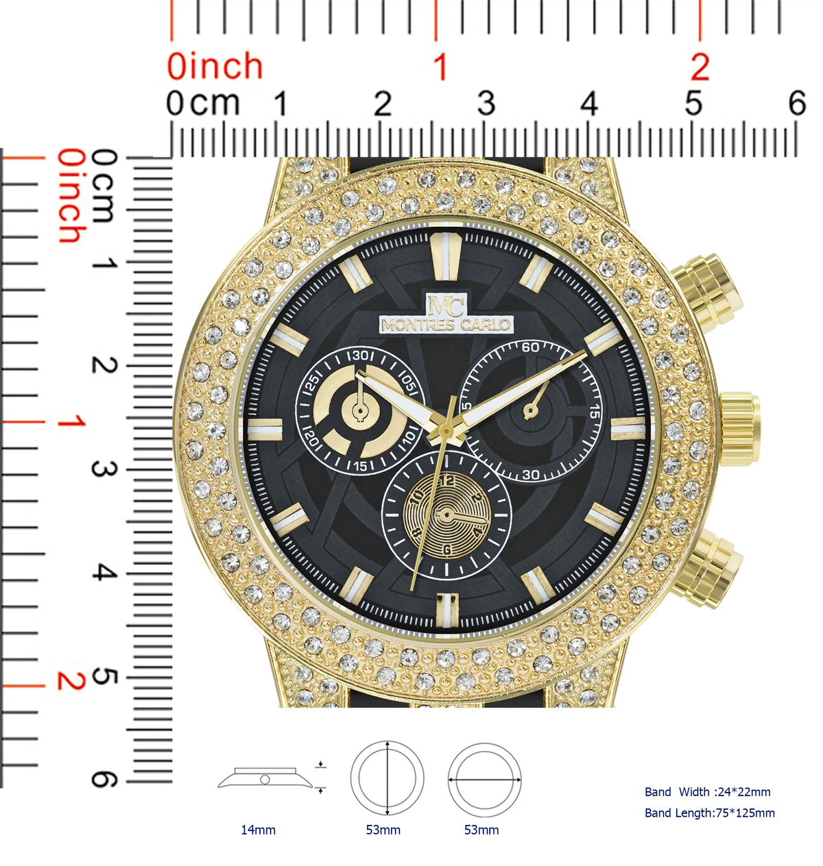 5786-Montres Carlo Silicon Band Watch