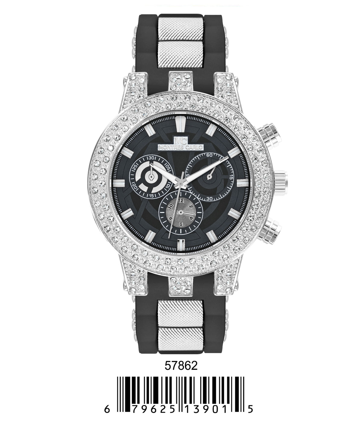 5786-Montres Carlo Silicon Band Watch