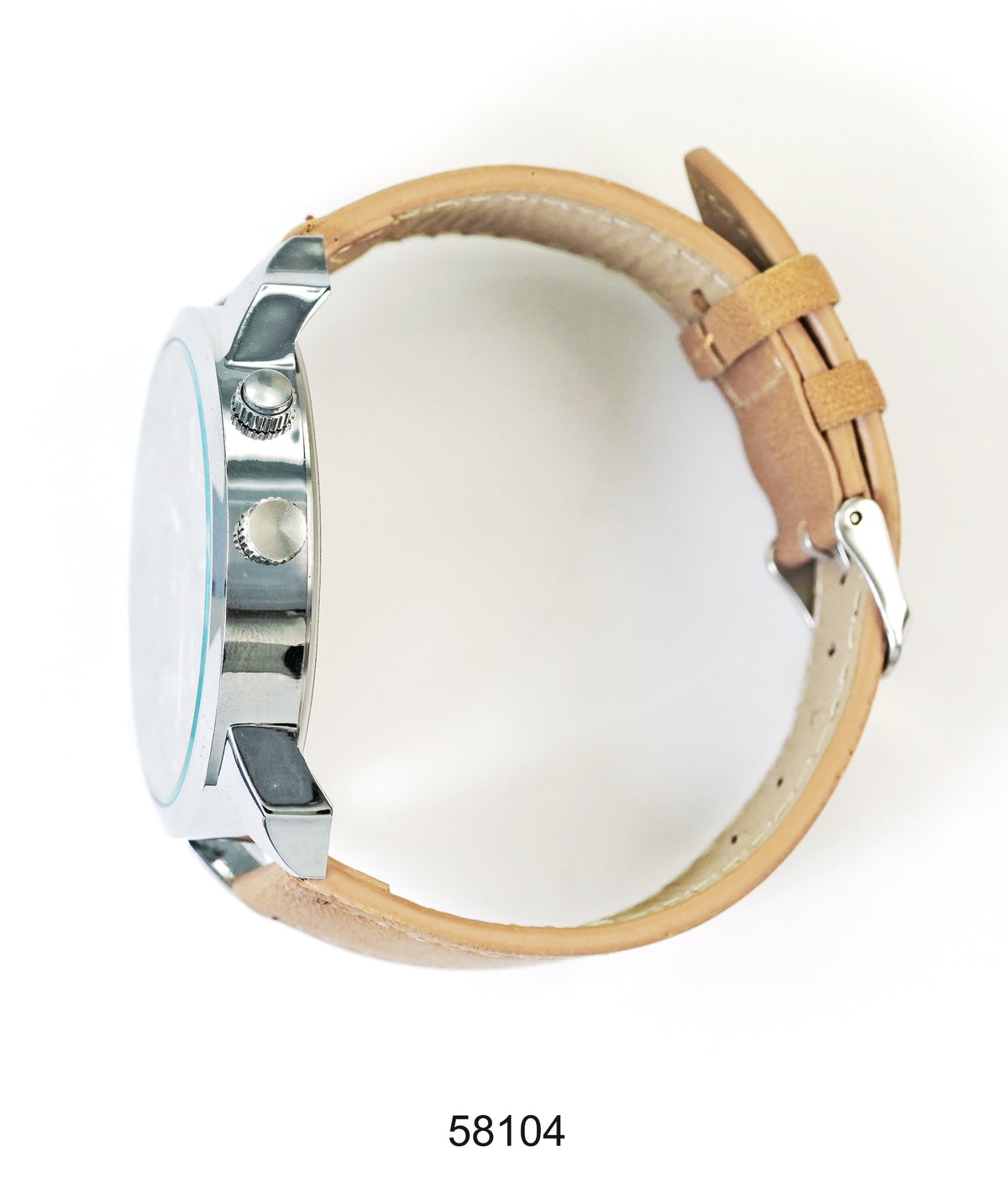 5810-Montres Carlo Faux Leather Band Watch