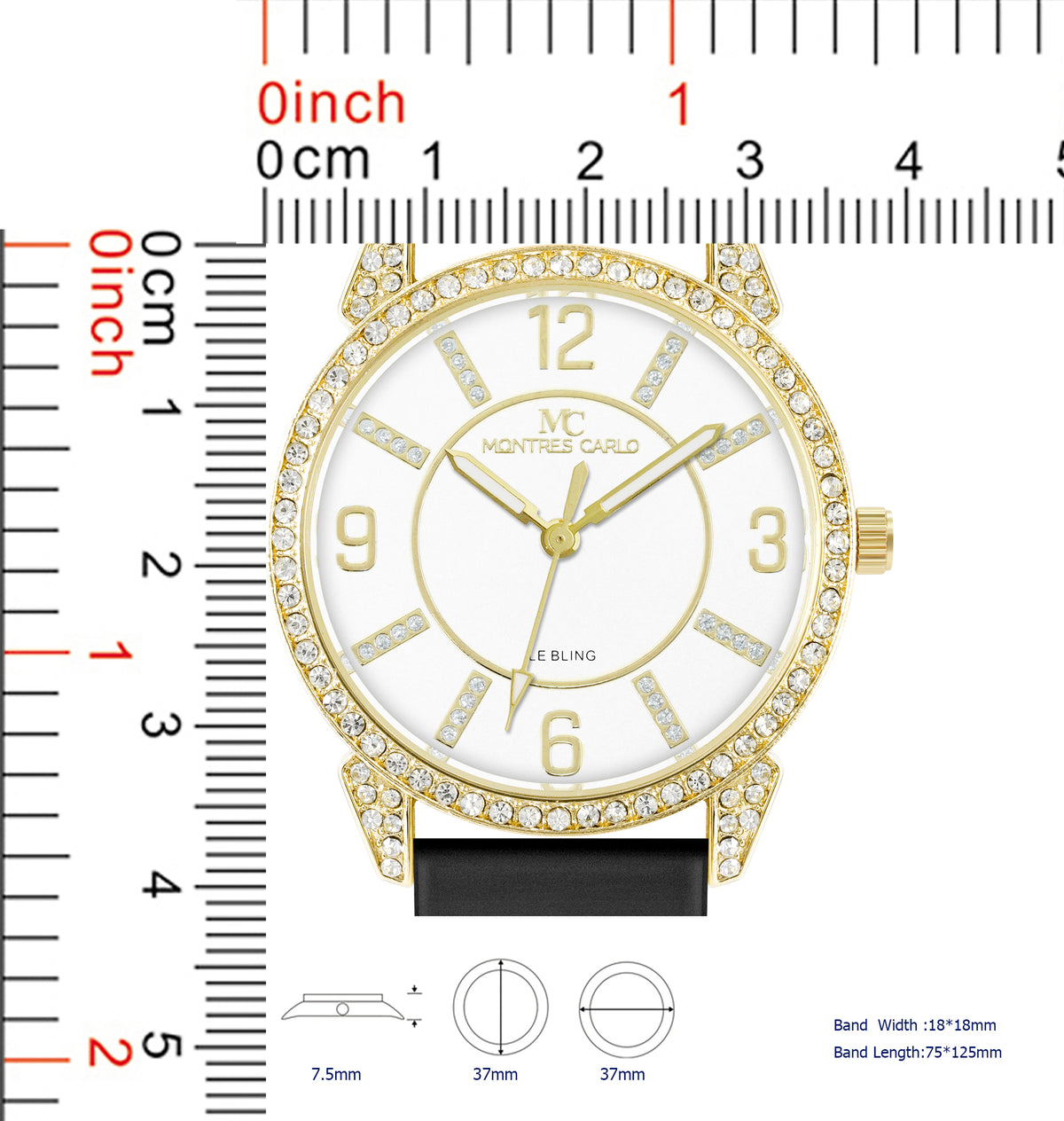 5811-Montres Carlo Silicon Band Watch
